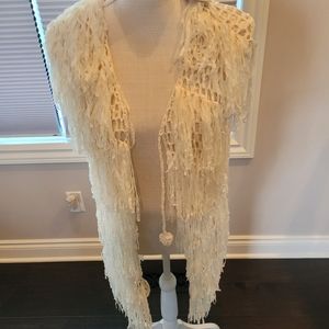 tag string long vest